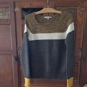 Colorblock Wool Blend Sweater